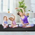 thumbnail image 3 of Costway 6'x 4' Tri-Fold Gymnastics Mat Yoga Gym Fitness Exercise Black, 3 of 12