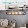 thumbnail image 7 of Black Under Shelf Basket,2 Pack Slides Under Cabinet Storage Shelf Wire Baskets,Space Saving for Kitchen Counter Pantry Desk Bookshelf Cupboard by Casewin, 7 of 7