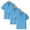 Blue, variant on Teens 3-Pack School Uniform Blouse Button Down Collar Short Sleeve Tops Boys Girls Summer Athletic Shirts 3-16 Years