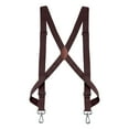 thumbnail image 4 of Men Women Suspender with Swivel Hooks, Adults X Shaped Adjustable Elastic Straps, Side Clip Suspenders Trucker Suspenders Pants Supplies Coffee, 4 of 7