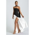 thumbnail image 6 of Women'S Off-the-Shoulder Tube Dress with Side Design, Suitable for Going Out Casual Elegant Club Party Long Dress Black & White L, 6 of 7