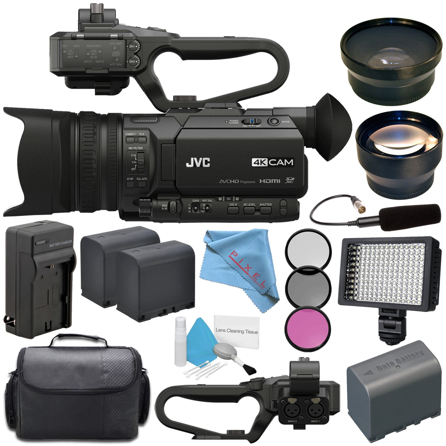 JVC GYHM170UA 4KCAM Compact Professional Camcorder with