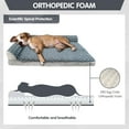 thumbnail image 5 of Orthopedic Dog Bed for Large Dogs,42 Inch Waterproof Memory Foam Dog Sofa Bed with Sides,Egg-Crate Foam Large Dog Couch Bed with Washable Removable Cover Nonskid Bottom,Bluish Grey, 5 of 9