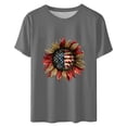 thumbnail image 2 of Camisetas de Manga Corta para Mujeres de Longitud Regular de Poliéster Sólido, Camiseta de Fiesta de Mayo Y Blusa Del Festival para la Primavera Y el Verano, 2 of 3