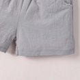 thumbnail image 4 of Hiijoy Toddler Boys Outfits Cotton Linen Color Block Shirt Shorts Set, Sizes 3-4T, 4 of 6