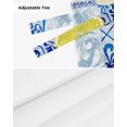 thumbnail image 6 of Blue And White Porcelain Texture Map Lemon Window Valance Curtain Kitchen Cafe Short Curtains Living Room Tie-Up Valance Curtain, 6 of 6