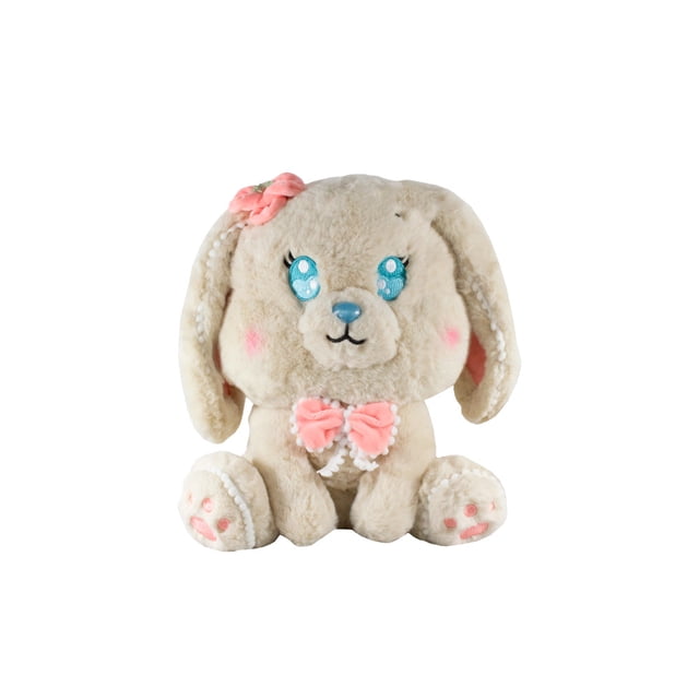 Conejo De Peluche Importadora La Merced Con Moño Beige Felpa Suave Hipoalergénica
