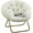 Gray, variant on TINKLE WELL Cozy Saucer Chair, Foldable Lounge Faux Fur Seat for Home & Camping, Soft Padded Cushion with Metal Frame, Pink