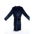 thumbnail image 4 of Dewadbow Men Winter Warm Long Sleepwear Robe Collar Casual Bathrobe Pajamas, 4 of 6