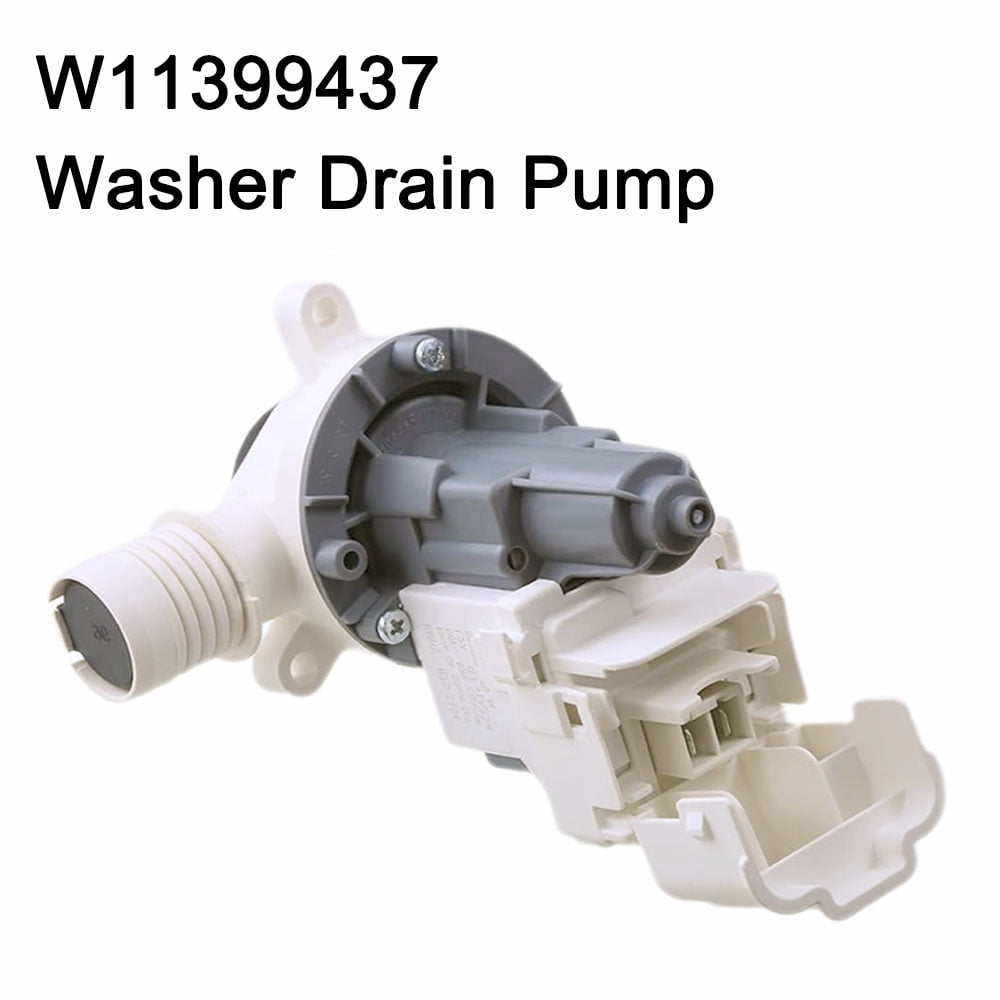 W11399437 Washer Drain Pump, Washing Machine Drain Pump Parts for Whirlpool Washer WTW6120HC2, WTW5057LW1, WTW5005KW0