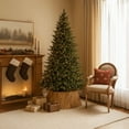 thumbnail image 4 of Gardenised Natural Wood Christmas Tree Collar Box with Slatted Panel Design Foldable Tapered Base Cover for Holiday Tree Stand Skirt Alternative for Indoor Seasonal Displays and Festive Home Decor, 4 of 8