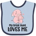 thumbnail image 3 of Inktastic Pink Piggies My Great Aunt Loves Me Boys or Girls Baby Bib, 3 of 4