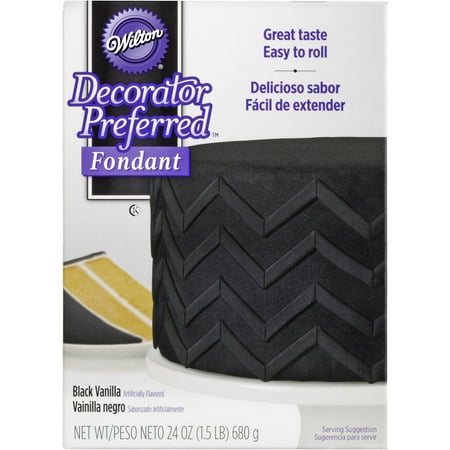 Fondant Sugar - Wilton Decorator Preferred Fondant, Black, 24 oz.