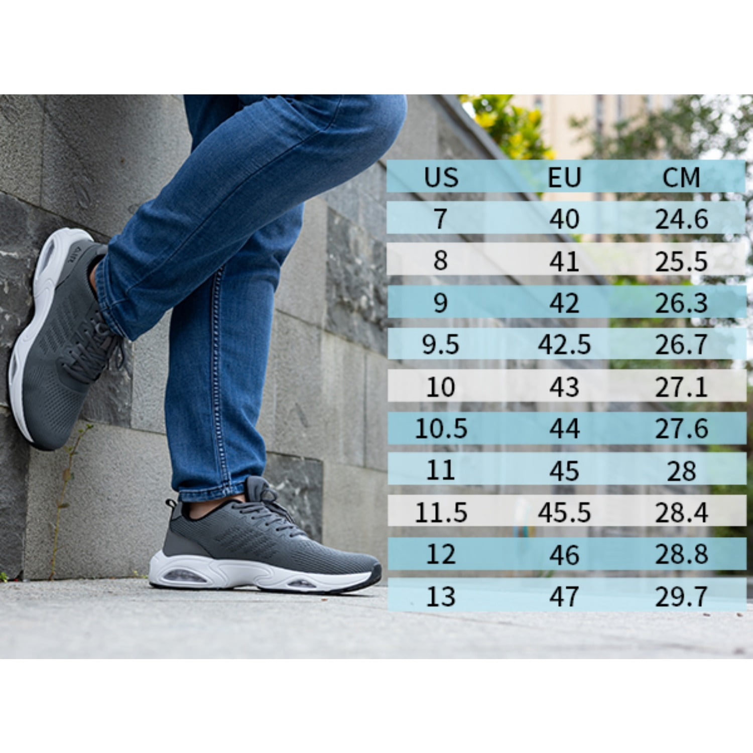 AOV GREEN LEAF Mens Running Shoes Tennis Athletic Sneakers Gym Comfortable Walking Sport Non Slip Workout Cross Training Shoe Size 7-13