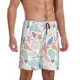 thumbnail image 2 of Kdxio Colorful Seashells Print Mens Sleep Shorts Bottoms Soft Comfy Pajama Wear Pants with Drawstring Pockets, 2 of 5