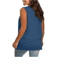 thumbnail image 2 of Women's Plus Size Sleeveless Crew Neck Tank Top Loose Fit Summer Casual, 2 of 6