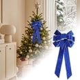 thumbnail image 2 of Extra Large Christmas Bows Decorations 10.6x23.6 Inches, Wired Velvet Ribbon Bows for Outdoor Front Door, Christmas Tree Topper, Yard Fence, Holiday Wreath and Festive Home Decor, 2 of 5