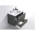 thumbnail image 5 of KubeBath DeLusso 30" Ocean Gray Wall Mount Modern Bathroom Vanity, 5 of 5