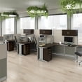thumbnail image 2 of Office in an Hour 3 Person L Cubicle Desk Set in Mocha Cherry - Engineered Wood, 2 of 10