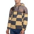 thumbnail image 2 of KLL Chess Board With Pawns Print Mens Hoodie Long Sleeve Casual Pullover Hooded Sweatshirt Fashion Drawstring Hoodies with Pocket-3X-Large, 2 of 6