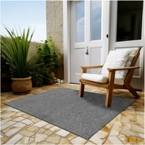 2'x8' Soft Indoor/Outdoor Hobnail Style Area Rugs. Lightweight and Flexible for Easy Cleaning and Transport (Color: Sky Grey)