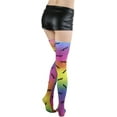 thumbnail image 2 of ToBeInStyle Women's Mustache Print Rainbow Thigh Hi - Multicoloured, 2 of 3