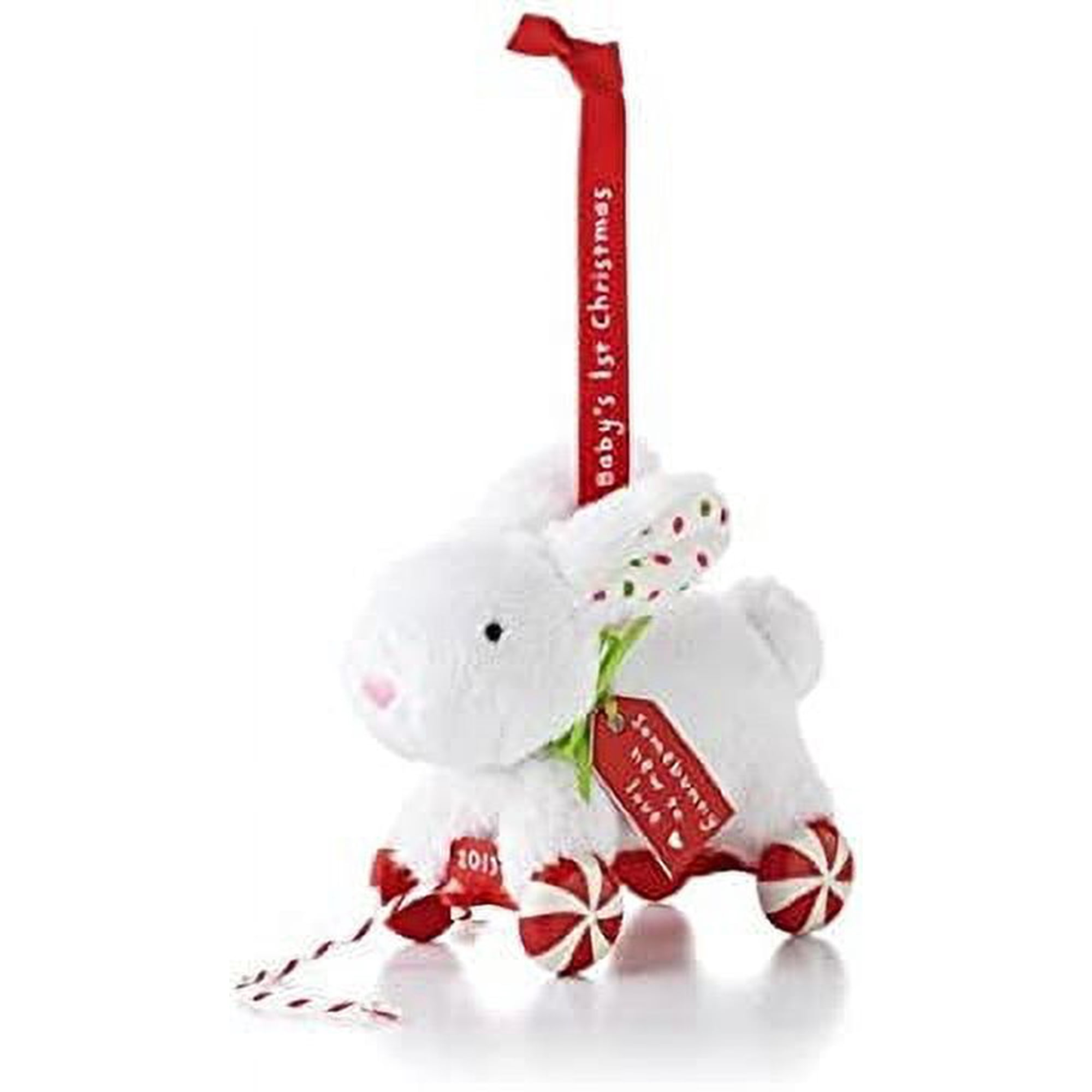 Hallmark Keepsake Ornament Babys 1st Christmas Plush Bunny 2013