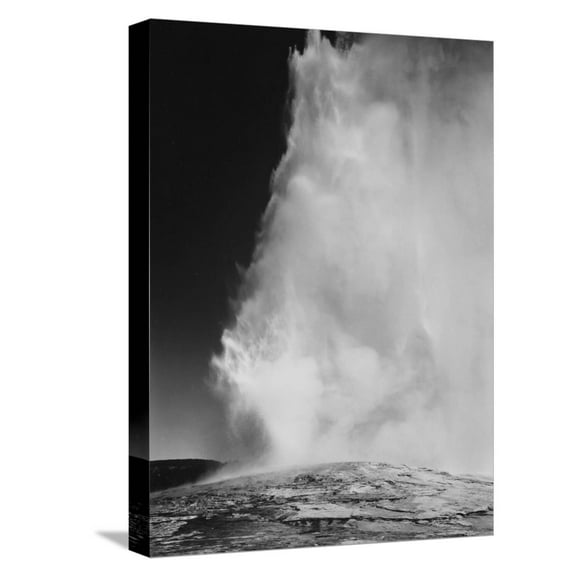 Art.com Various Angles During Eruption. Old Faithful Geyser Yellowstone National Park Wyoming 1933-1942 Stretched Canvas Print Wall Art by Ansel Adams, 12" x 16"