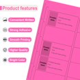 L LIKED 30 Sheets Fluorescent Pink Labels, 2"X4" Neon Colored Labels