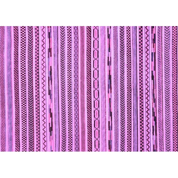 Ahgly Company Indoor Rectangle Abstract Purple Modern Area Rugs, 4' x 6'