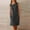 Black, variant on Shirt dresses Women Sleeveless Midi Crew Neck Black Dresses ,Sizes S-2XL