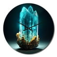 thumbnail image 2 of Designart "Turquoise Gold Vibrant Stones Aqua Treasures" Stone Geode Oversized Wall Clock, 2 of 5