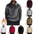 thumbnail image 7 of Chiccall Mens Sweatshirts Quarter Zip Stand Collar Long Sleeve Sweat Shirts Casual Athletic Solid Pullover Sweatshirts, 7 of 7