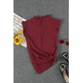 thumbnail image 1 of POGLIP Women's Wine Red Flounced Tank Top, 1 of 6