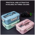 thumbnail image 4 of Thermal Bento Box, Wheat Straw Leak Proof Lunch Container with Silicone Seal, Portable Meal Prep Food Storage for Work School Travel, 4 of 9