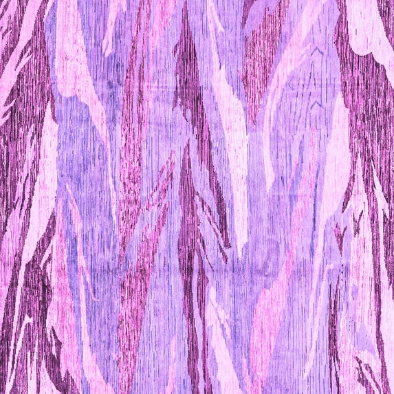 Ahgly Company Indoor Square Abstract Purple Modern Area Rugs, 8' Square
