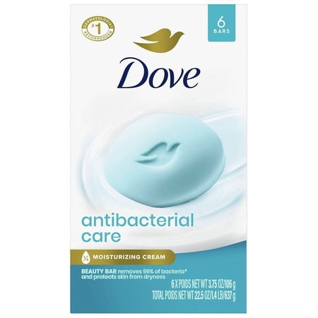 Dove Beauty Bar Antibacterial 3.75 oz x 6 pack