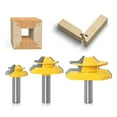 thumbnail image 4 of 3PCS 45 Degree Lock Miter Router Bit Tenon Milling Cutter Woodworking Tool For Wood Tools, 4 of 9