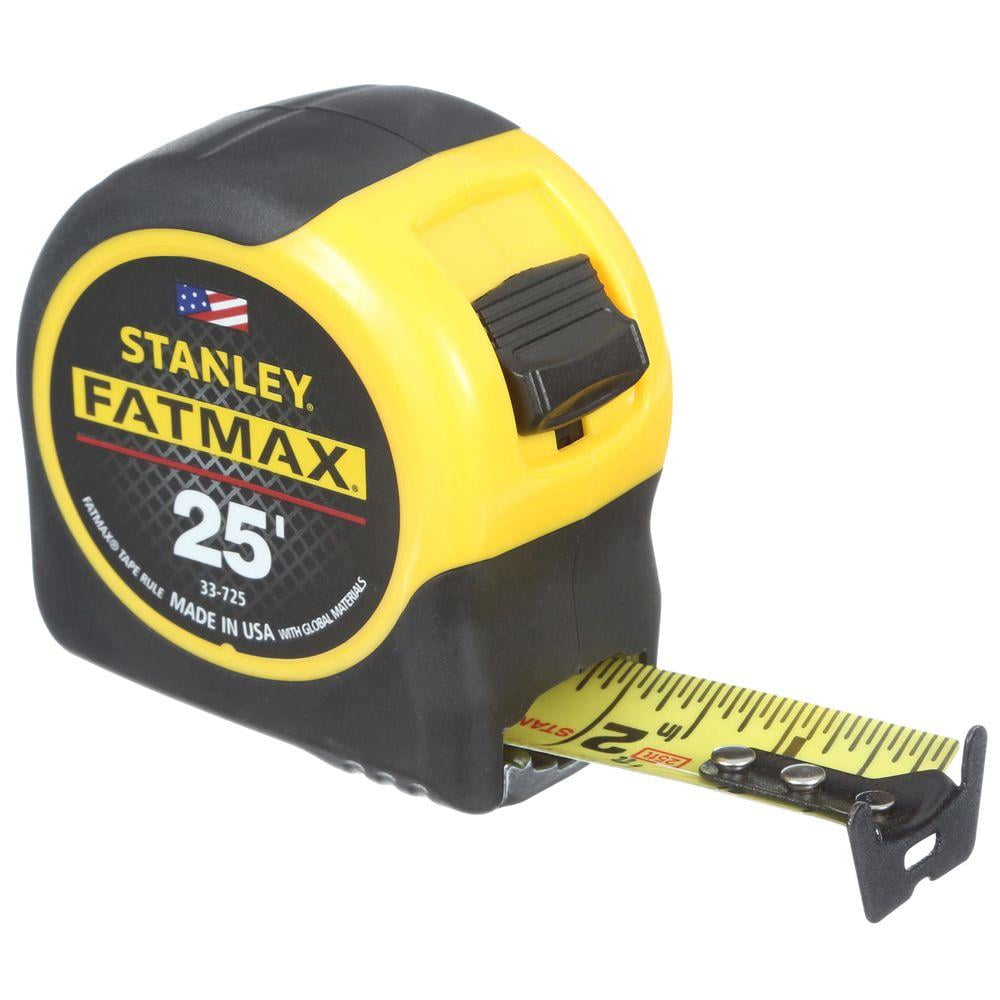 Lot of 8 Stanley FATMAX  25' Locking Tape Measures Blade Armor USA 33-725 
