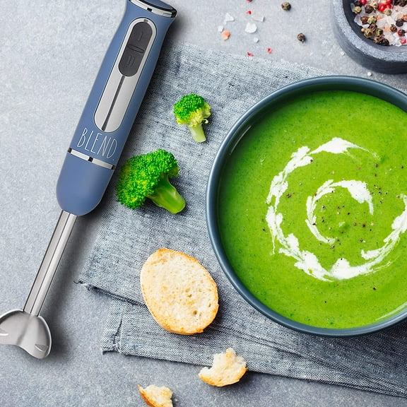 Immersion Hand Blender - Navy, With Attachments, 2 Speed, 500