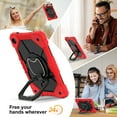 thumbnail image 4 of Allytech for Galaxy Tab A9 8.7" Case SM-X110 X115 2023, Rugged Shockproof Kids Friendly Kickstand Handle Grip Shoulder Strap Bumper Tablet Case for Samsung Galaxy Tab A9 - Red+Black, 4 of 9