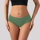 thumbnail image 2 of Ropa interior femenina de algodón sin costuras y cintura baja: transpirable, de color liso, braguitas triangulares, 2 of 3