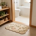thumbnail image 4 of JHyouerji Floral Print Bath Mats Absorbent Bath Rug Non Slip Floor Rug for Kitchen Bathroom Laundry Bedroom Living Room Decor, 4 of 7
