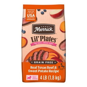Merrick Lil' Plates Small Breed Grain Free Beef & Sweet Potato Dog Food, 4 lb