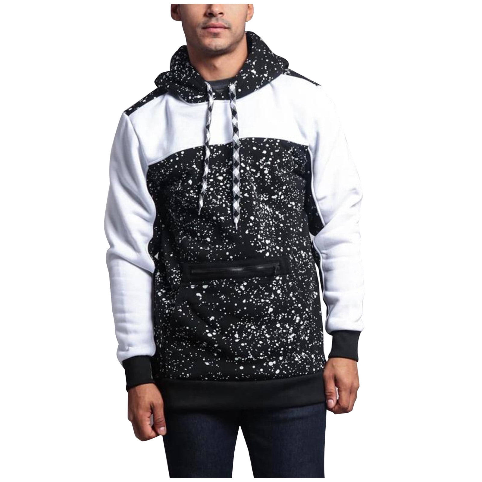 Men's Coat and Winter Zipper / Button Hooded Outwear Deals Jacket Sweatshirt Tops Blouse Black S-10XL - Walmart.com
