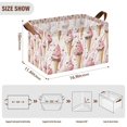thumbnail image 7 of Yayeee Foldable Storage Basket for Shelves Waterproof Cloth Bins with Handles, Pink Ice Cream Pattern, 7 of 7