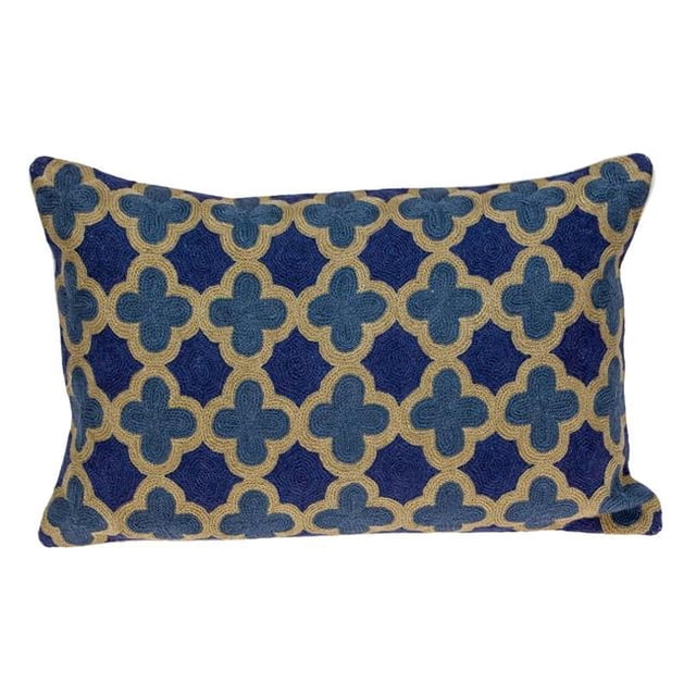 Calix Accent Blue Pillow Cover with Poly Insert