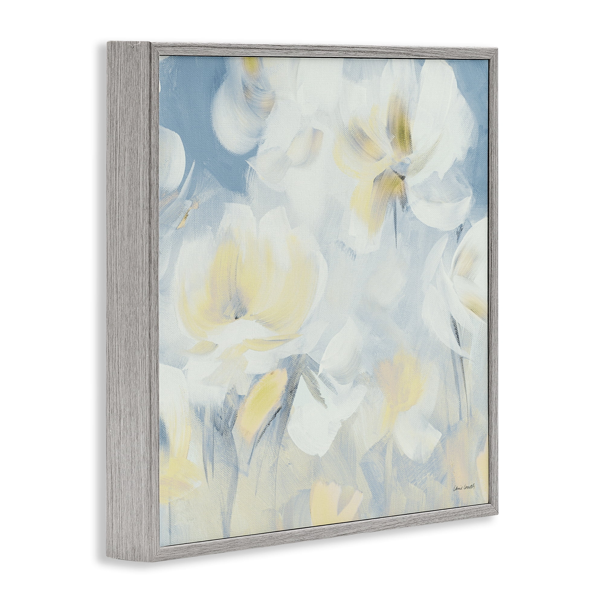 Stupell Industries Soft & Gentle Flower Field Gray Framed Giclee Art, design by Lanie Loreth