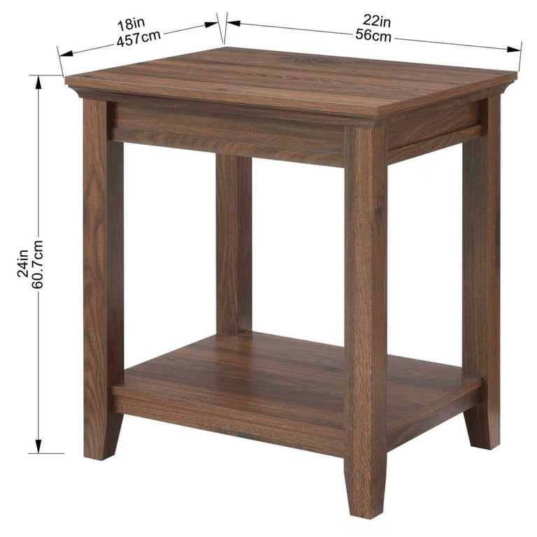 Mainstays Traditional End Table, Walnut Finish photo 4