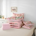 thumbnail image 6 of Manfei Pink Nutcracker Twin Bedding Sets 7pcs for Girls, Merry Christmas Bedding Comforter Set, Cute Gingerbread Floral Sheet Sets, Luxury Bedroom Decor, 6 of 8